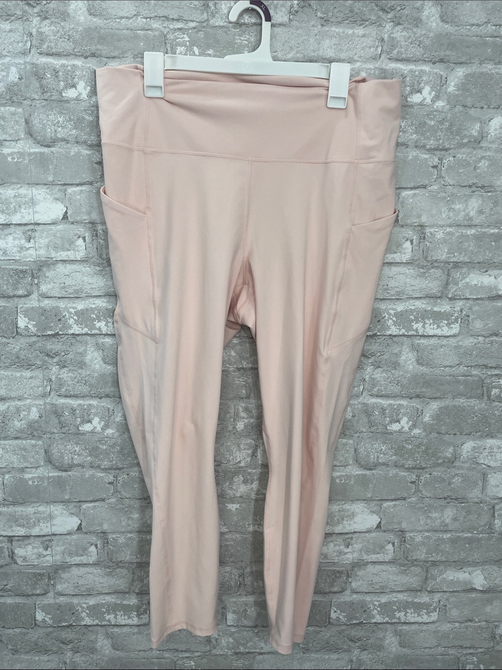 Fabletics Pink Purelux High-Waist Side-Pocket Leggings
